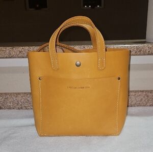 Portland Leather Tan Structured Tote Bag